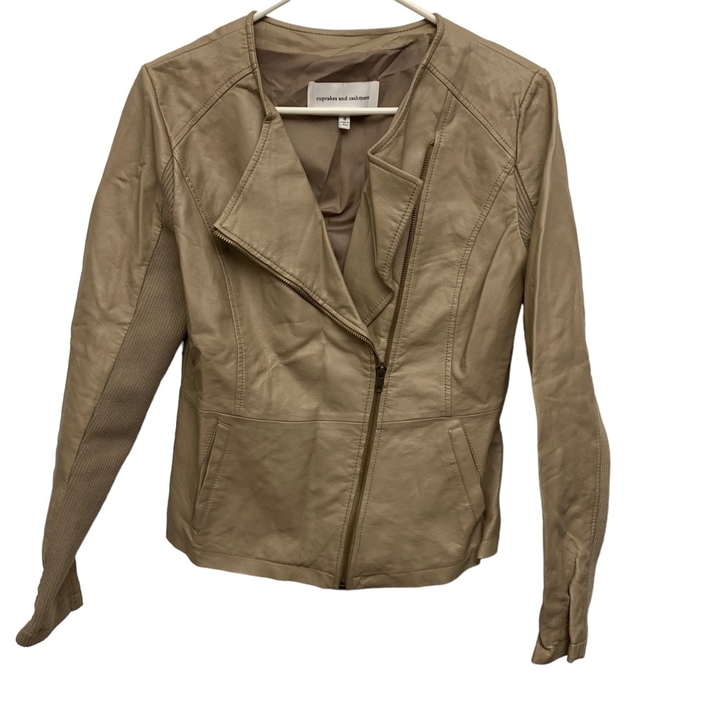Cupcakes & Cashmere Faux Leather Jacket